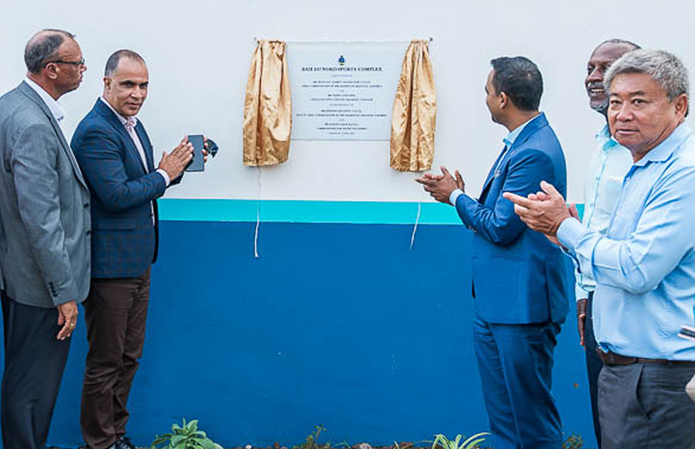 Inauguration of Baie du Nord sports complex
